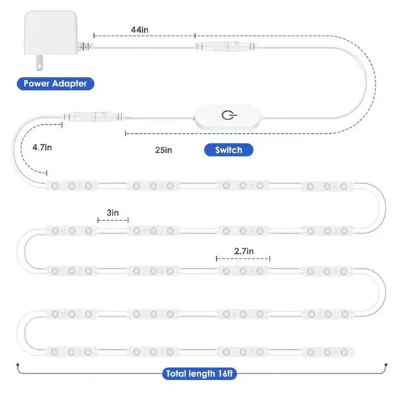 LED Vanity Mirror Light Kit - Picture 4 of 7